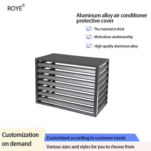 Grille de ventilation extérieure en alliage d'aluminium pour climatiseur, protection contre la pluie, grille à lamelles carrée, garde-corps en <span class=keywords><strong>tube</strong></span> <span class=keywords><strong>carré</strong></span> - Product Image 2