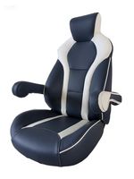 Chaise capitaine en cuir PU imperméable sièges de bateau oreillers lombaires en mousse à mémoire de forme coussins de siège forme oblongue fabriqués à la main personnalisables