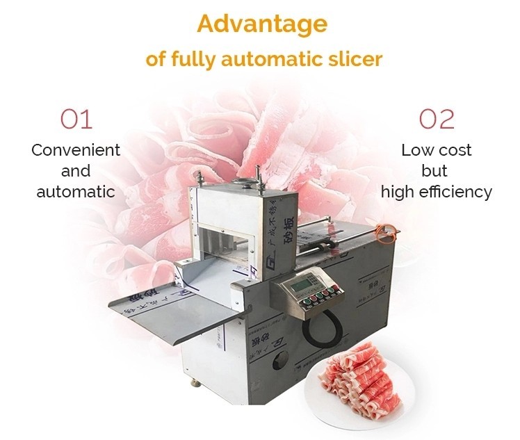 Best selling commercial stainless steel full automatic bacon slicer/cutting frozen meat machine for sale