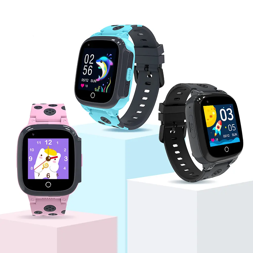 थोक A12 निविड़ अंधकार smartwatch बच्चे कैमरा वीडियो के साथ 4G सिम कार्ड एसओएस जीपीएस सुरक्षा स्मार्ट घड़ी खेल