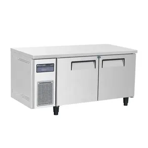 Commercial hotel kitchen equipment Stainless steel 1500mm two big door upright chiller freezer fridge