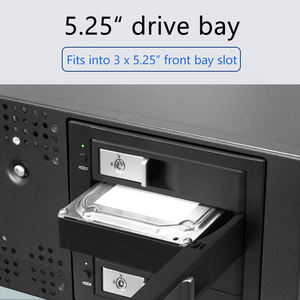 Boîtier interne Unestech 4 baies HDD SATA Hot Swap, station d'accueil sans plateau, rack mobile pour serveur HDD - Product Image 2