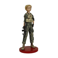 OEM mainan figur aksi resin keren mainan figur kualitas terbaik tentara wanita dengan gambar khusus mainan senjata militer