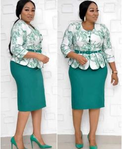 فستان نسائي تركي أنيق للمكتب بجودة عالية، متوفر بمقاسات كبيرة، فستان أنيق للنساء الأفريقيات - Product Image 2