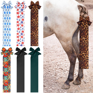 Bolsa de cola de caballo personalizable, correas de cierre de 2 hebras, accesorios de productos equinos, protección elástica transpirable, logotipo personalizado de cola de caballo - Product Image 2