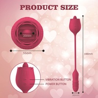 Bestseller Rosen-Zungen-Vibrator für Klitoris-Massage und Masturbation, Rosen-Vibrator