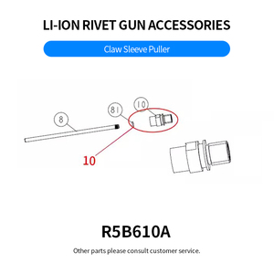 مسدس برشمة كهربائي RL-520 يعمل ببطارية الليثيوم مع ملحقات وأداة سحب الأكمام - Product Image 2