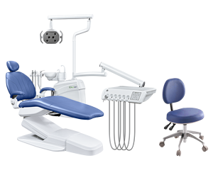 كرسي علاج الأسنان SL8700 ، عيادة أسنان ، مسند ذراع متحرك عالي الجودة وسادة عريضة وناعمة مفتاح التوقف المفاجئ - Product Image 1