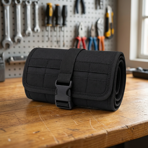 Rollo de Lona Resistente al Agua Reforzada con Nailon para Mantenimiento de Instrumentos de Campo, Bolsa Táctica con Cierre para Herramientas Mecánicas - Product Image 3