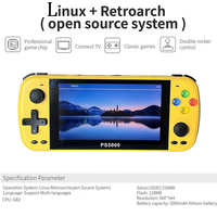 Console d'émulateur d'écran HD 5.1 pouces Mémoire 32 Go/64 Go 6000 jeux intégrés Prend en charge plus de jeux Rétro Classique Lecteur de jeu portable