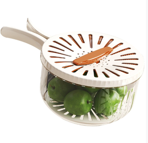 Kitchen Multifunctional Drain Basket Fruit and Vegetable Washing Tool Household Refrigerator Fresh-keeping Box Double-layer - Product Image 1