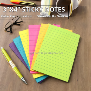 Super Sticking Power Large Ruled Post Sticky 6 colores brillantes <span class=keywords><strong>Bloc</strong></span> <span class=keywords><strong>de</strong></span> <span class=keywords><strong>notas</strong></span> Papel rayado <span class=keywords><strong>Notas</strong></span> adhesivas Hojas sueltas para uso en <span class=keywords><strong>la</strong></span> oficina - Product Image 6