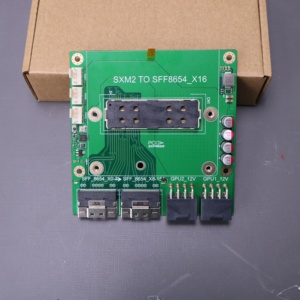 Carte adaptateur GPU SQSXM2-V1 SXM2 vers SFF8654 avec contrôle de la température du ventilateur pour module graphique V100 P100 SXM2 - Product Image 1