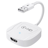 Adaptateur CarPlay sans fil portable, convertisseur filaire vers sans fil CarPlay et Android Auto, boîte de diffusion vidéo TV