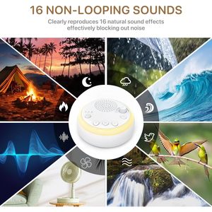 Sound Machine White Noise Baby Sleep Aid With Night Light And Timer Portable Rechargeable <b>Battery</b> <b>Operated</b> - Product Image 2