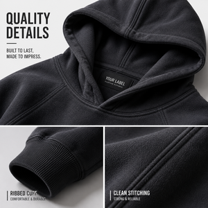 Sudadera con Capucha de 450 GSM, 100% Algodón, Personalizada, Gruesa, para Hombre, Estilo Urbano, Marca Privada, Fabricante OEM ODM - Product Image 3