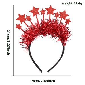 Fascia <span class=keywords><strong>per</strong></span> Capelli Glitterata <span class=keywords><strong>per</strong></span> <span class=keywords><strong>Capodanno</strong></span> 2027 con Stelle Dorate in Lametta, Accessorio <span class=keywords><strong>per</strong></span> Costume da Festa di Fine Anno <span class=keywords><strong>per</strong></span> Donne e Ragazze - Product Image 6