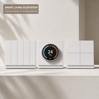 Thermostat intelligent Tuya avec écran LCD, bouton rotatif, interrupteur mural type 86, variateur d'intensité continu, contrôleur de rideaux et stores, Zigbee WiFi Alexa