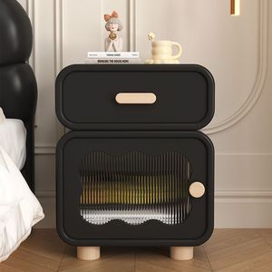 Comodino Moderno in Legno Massello di Pino con 2 Cassetti, Bianco, Piccolo Comodino Intelligente <span class=keywords><strong>per</strong></span> Bambini, <span class=keywords><strong>per</strong></span> Camera da Letto e Appartamento - Product Image 3