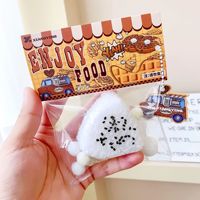 Jouet anti-stress en pâte à modeler super douce, texture gâteau, beignet, pour pétrir et se détendre, emballé individuellement dans du plastique