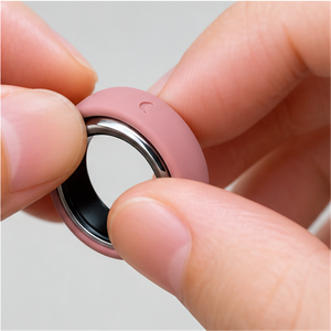 Rose Crescent <b>Ring</b> Cover for Oura <b>Ring</b> 4 Gen 3, Personalized Logo Silicone Protector, <b>Moon</b> Emblem, Soft Tone Gift for Her - Product Image 6
