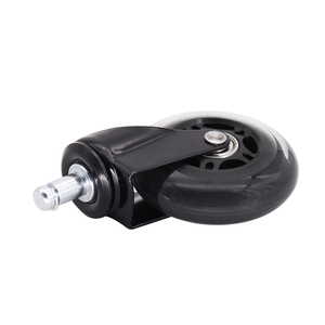 MW <span class=keywords><strong>Caster</strong></span> 2,5 Zoll drehbare Bürostuhl räder Gewinde brems rolle Transparent Polyurethan PU Locking Stem <span class=keywords><strong>Caster</strong></span> Wheel - Product Image 4