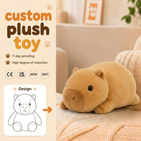 Peluche Capybara Réaliste Personnalisée, Jouet en Peluche Doux et Moelleux en Coton PP, Poupée Anti-Stress, Cadeau de Vacances, Décoration d'Intérieur