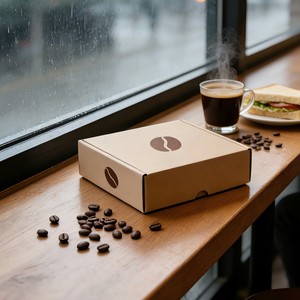 קופסת אריזת מתנה למשלוח במסחר אלקטרוני, ניתנת להתאמה אישית, ידידותית לסביבה, ניתנת למחזור, עשויה מחומרים ממוחזרים, הדפסה בארבעה צבעים - Product Image 1