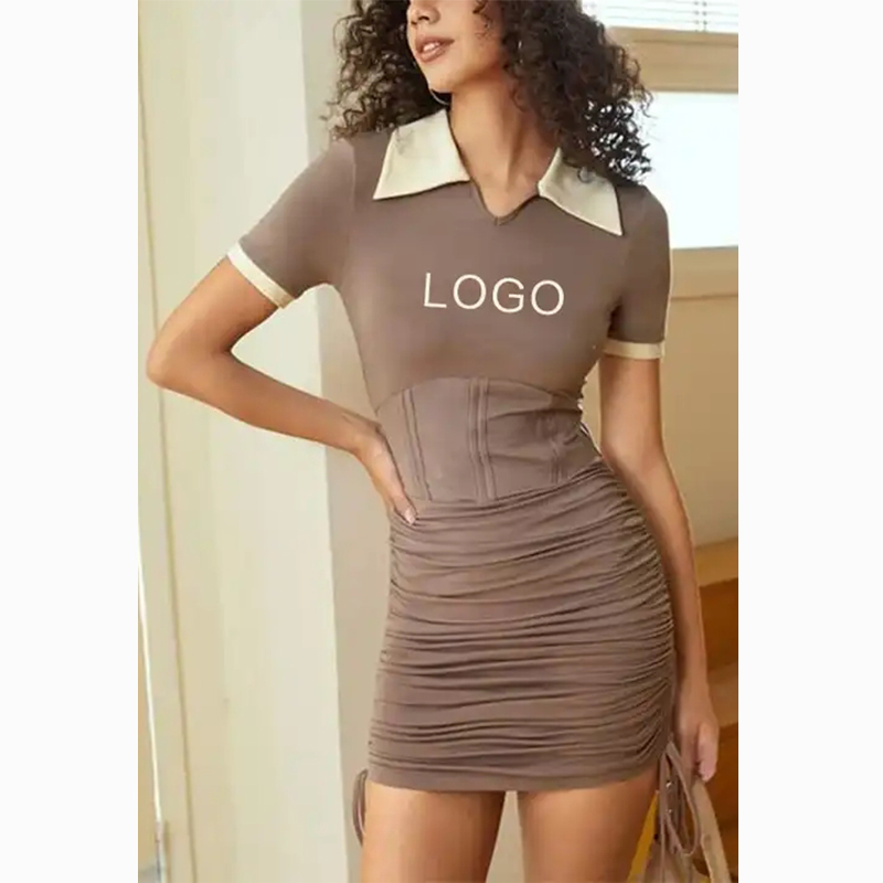 French Sleeve Polo Mini Dress M 新品　未使用 French Sleeve Polo Mini Dress-M（Amazon.com: Ladyful Women's