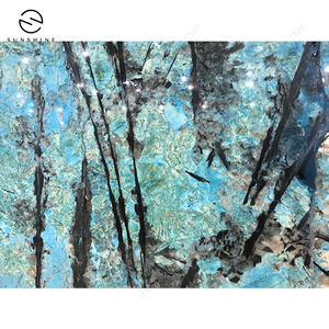 Losa de Mármol Azul Danubio Natural de Lujo para Fondo de TV - Product Image 2