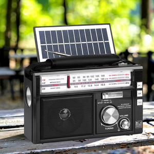 Factory Vintage Solar Charging Multiband FM AM SW Radio BT TF <b>USB</b> MP3 Player Built In <b>Speaker</b> Flashlight Portable Handle AC DC - Product Image 3