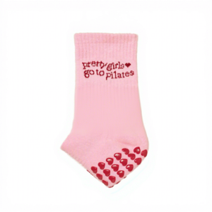 Women's 100% Cotton Crew Sports <b>Socks</b> | Non-Slip Yoga & Pilates Grip <b>Socks</b> | Breathable Knitted Athletic Wear - Product Image 1