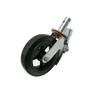 Ağır tekerlek dökme demir kauçuk döner sarhoş tekerlek kilitli fren ile 360 derece haddeleme kulesi ağır iskele tekeri - Product Image 1