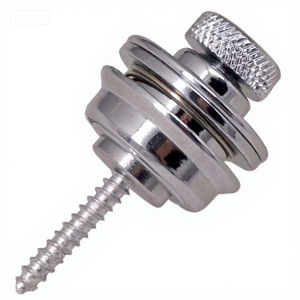 Serrure de ceinture de sécurité antidérapante en alliage de zinc bouton de sangle de guitare en métal avec pont de cerclage sécurisé - Product Image 2