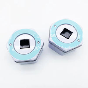 Caja de regalo poligonal simple personalizada Caja de regalo de metal Caja de lata hexagonal de regalo Caja de lata de aluminio - Product Image 5