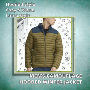 Chaqueta Bomber Formal de Invierno para Hombre, de Alta Calidad, con Revestimiento de Camuflaje, Holgada, con Capucha, Cuello Alto, Delgada, Ligera, Transpirable y Resistente al Viento - Product Image 2