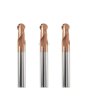 BKS R0.5mm-10mm 2/4 Flutes Solid Carbide 2 Flute Ball Nose End Mills Carbide Cutting Tool