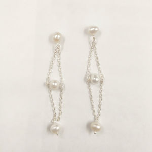 Natural Freshwater <b>Pearl</b> <b>Earrings</b> Jewelry Handmade Elegant Bridal Dangle Accessories Wholesale - Product Image 1