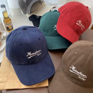 Boné de beisebol Vintage aba larga estilo coreano rosto do mulheres Show impermeável Deep Top All-Match pequeno mais grandes tamanhos comum tecido - Product Image 1