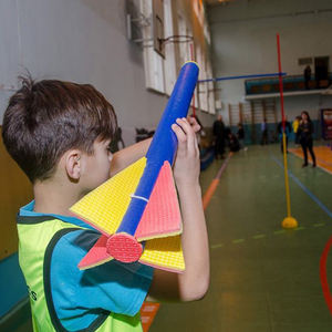 Jabalinas de Espuma Personalizables Mini Azules para Niños de 80 cm con Logotipo, Equipo Deportivo Escolar para Edades de 7 a 12 Años - Product Image 5