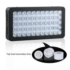 Lampe d'aquarium LED à spectre complet 165W, 2 variateurs, 2 interrupteurs, 3W*55pcs, haute puissance, WRGB, pour récif corallien marin - Product Image 5