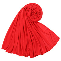 Voile en Jersey de Coton Mercerisé Foulard de Tête Vente en Gros Haute Qualité Uni Femmes Châles Islamiques Bandeau Hijabs Musulmans Foulard