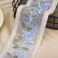 Accessoires vestimentaires et articles de décoration en tissu réseau brodé coloré