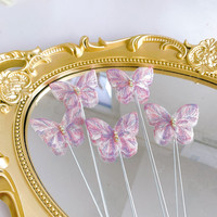 Décoration de gâteau en fer forgé style créatif, mini couronne de plumes en dentelle, motif cœur de fille, fournitures de décoration pour pâtisserie