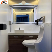 Remorque de toilettes mobiles de luxe VIP à 4 postes avec douche, personnalisable, pour événements extérieurs