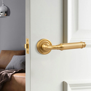 Cao cấp rắn brass phòng tắm cửa xử lý cà phê kết thúc-Phần cứng sang trọng hiện đại cho khách sạn căn hộ biệt thự - Product Image 2