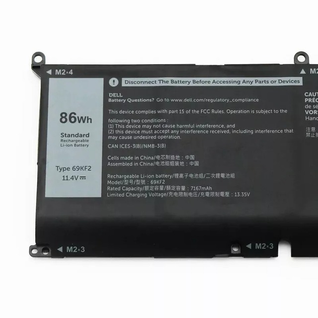 Laptop Battery for 69KF2 for M15/M17/R3 XPS 15/9500/86W in Stock 12-Month Warranty