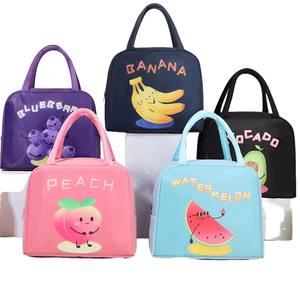 Sac à déjeuner isotherme imperméable pour garçons et filles, sac isotherme pour bento, sac isotherme pour enfants, rangement alimentaire scolaire avec motif d'animaux de dessin animé - Product Image 1