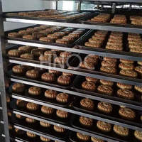 HNOC Four de boulangerie commercial électrique au gaz avec chariot pour pain et biscuits à vendre