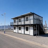 Maison conteneur à montage rapide avec panneaux isolants étanches, conception réutilisable et démontable pour dortoir temporaire du personnel